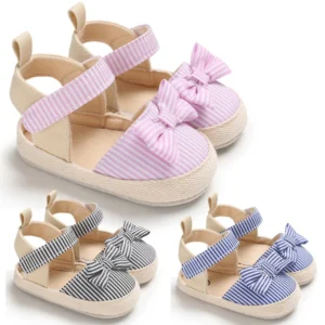 Newborn Baby Girl Soft Crib Shoes, Anti-slip Sneaker Pre-walker 0-18M