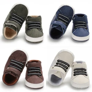 Pudcoco 0-18M Baby Sneakers Soft Leather - First Walker Shoes