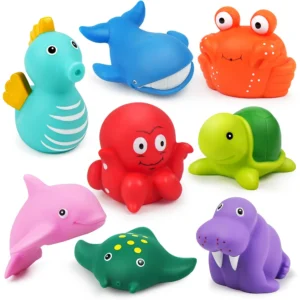 8PC Lot Fancy Mold Free Bath Toys