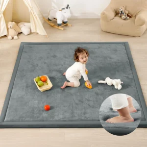 3cm Thick Memory Foam Playpen Mat With Non-slip Bottom